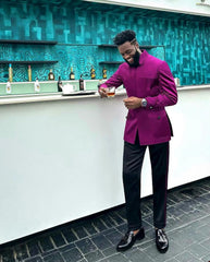 Fashion Utility Wedding Men Suit Business Tailor-Made Party Tuxedo 2 Pieces Groom Wear Coat Pants Party Singer Groom Customized