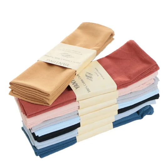 Set Of 12 30x45cm Table Cloth Napkins Cotton Durable Fabric Reusable Uniform Color For Kitchen Dining Easter Wedding Decoration - SHOWLU FASHION STORE