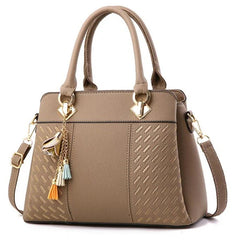 Gusure Luxury Handbag Women Crossbody Bag with tassel hanging Large Capacity Female Shoulder Bags Embroidery Tote Sac A Main SHOWLU FASHION STORE