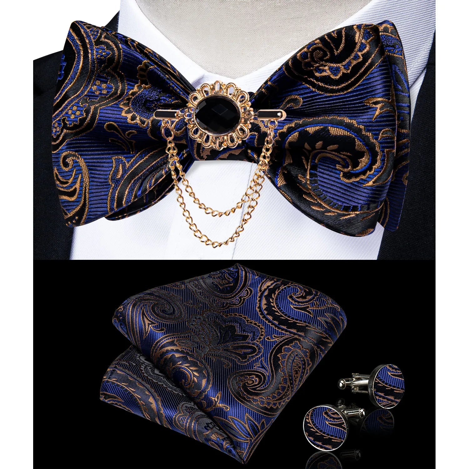Pink Plaid Solid Men's Self Tie Bow Tie Silk Jacquard Woven Wedding Party Bowtie Hanky Brooch Set Men Butterfly Necktie DiBanGu SHOWLU FASHION STORE