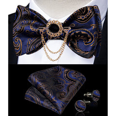Pink Plaid Solid Men's Self Tie Bow Tie Silk Jacquard Woven Wedding Party Bowtie Hanky Brooch Set Men Butterfly Necktie DiBanGu SHOWLU FASHION STORE