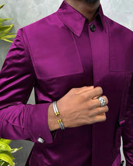 Fashion Utility Wedding Men Suit Business Tailor-Made Party Tuxedo 2 Pieces Groom Wear Coat Pants Party Singer Groom Customized