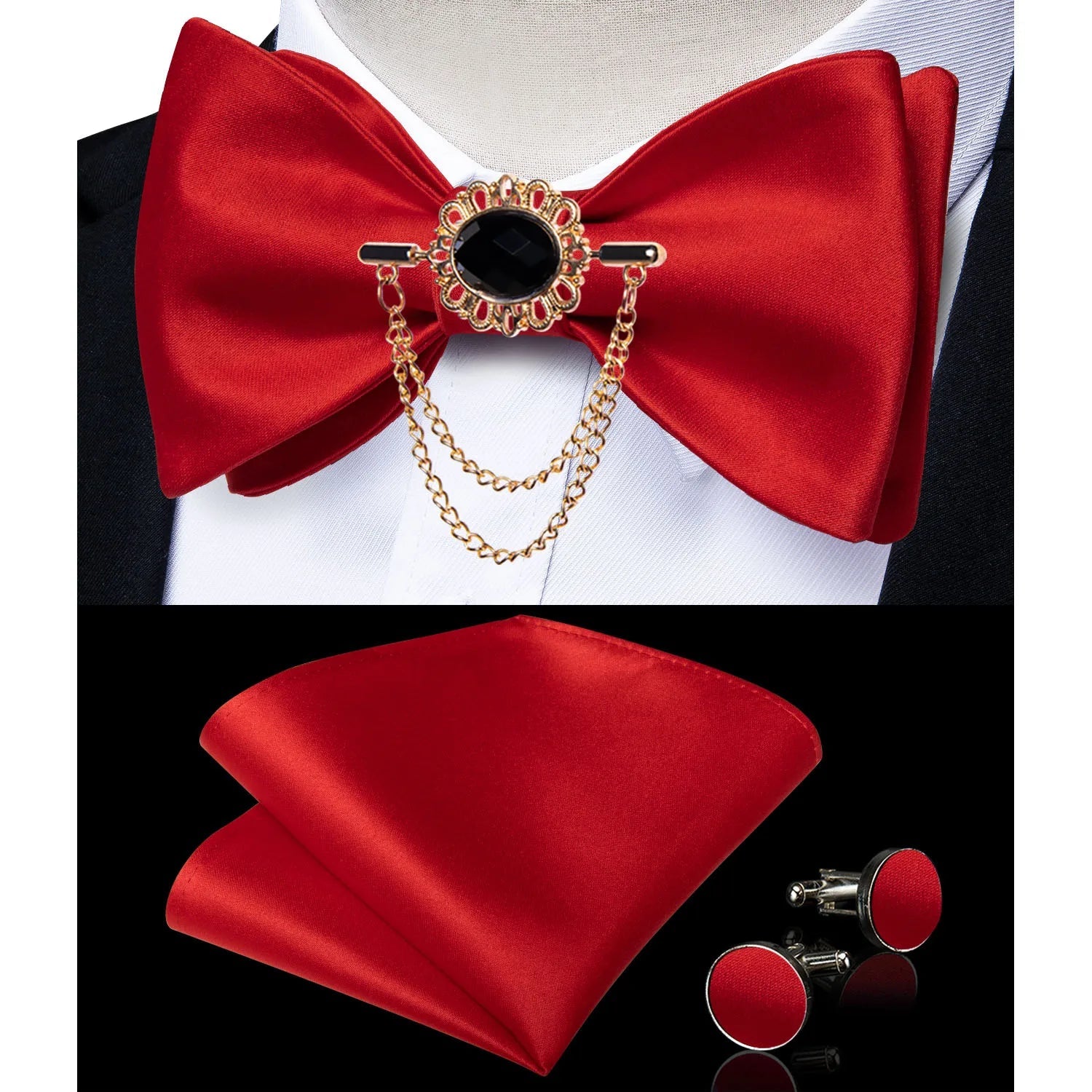 Pink Plaid Solid Men's Self Tie Bow Tie Silk Jacquard Woven Wedding Party Bowtie Hanky Brooch Set Men Butterfly Necktie DiBanGu SHOWLU FASHION STORE
