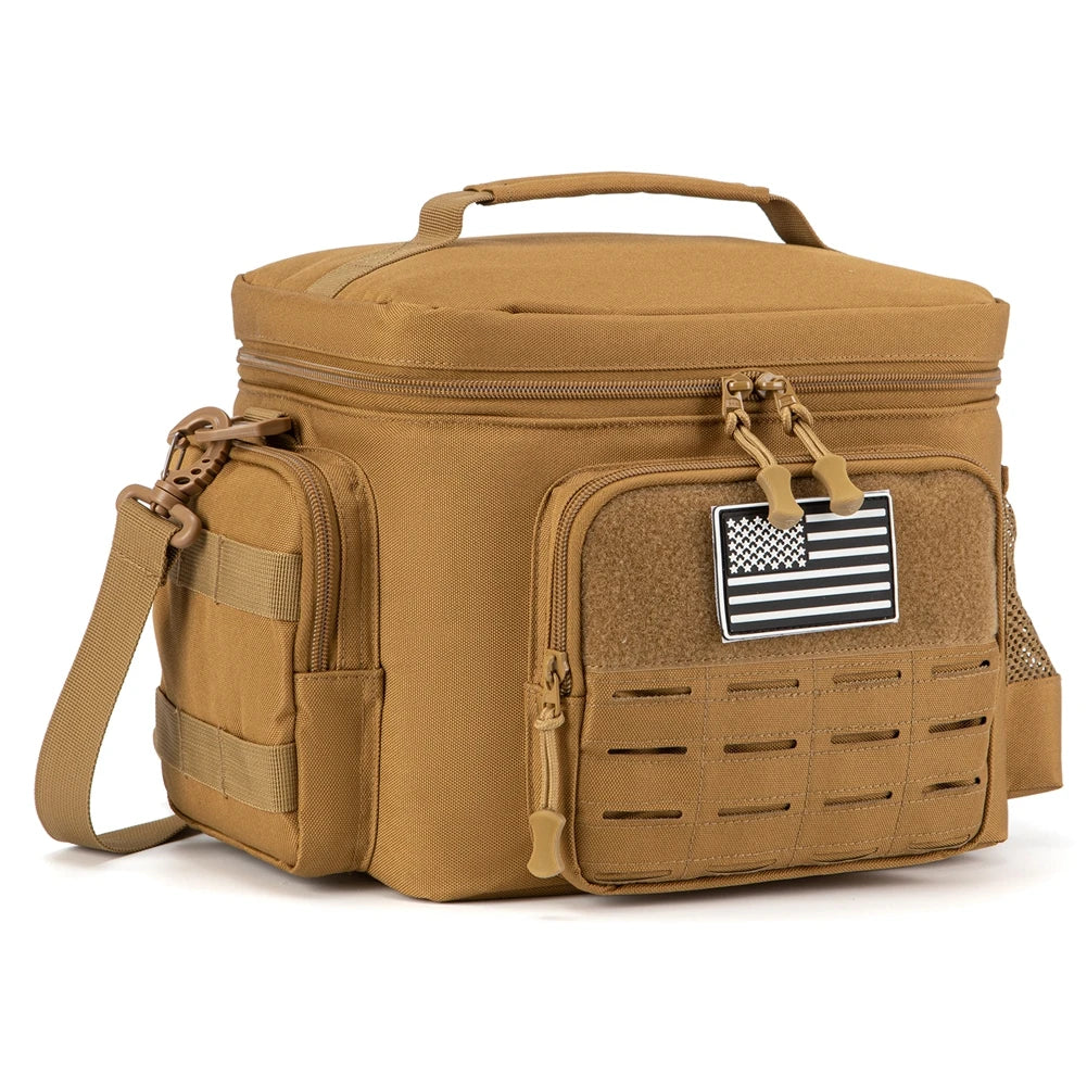 Tactical Lunch Bag for Men Outdoor Heavy Duty Lunch Box Work Leakproof Insulated Durable Thermal Cooler Bag Meal Camping Picnic SHOWLU FASHION STORE
