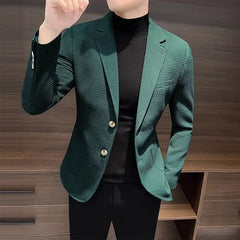 Plaid Men's Suit Jackets Coat Single Breasted Male Blazer Party Classic Original Fashion 2024 Simple Fashionable New in Casual