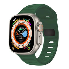 Showlu Fashion Store 0 China / Clover / 42mm 44mm 45mm 49mm Silicone Strap For Apple Watch ultra Band 44mm 49mm 45mm 42mm 40mm 41mm 38mm sport correa bracelet iwatch Series 7 6 3 4 5 se 8