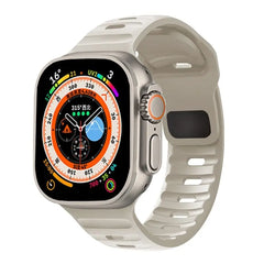 Showlu Fashion Store 0 China / Starlight / 42mm 44mm 45mm 49mm Silicone Strap For Apple Watch ultra Band 44mm 49mm 45mm 42mm 40mm 41mm 38mm sport correa bracelet iwatch Series 7 6 3 4 5 se 8