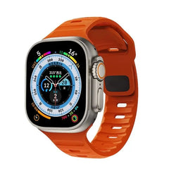 Showlu Fashion Store 0 China / Dark Orange / 42mm 44mm 45mm 49mm Silicone Strap For Apple Watch ultra Band 44mm 49mm 45mm 42mm 40mm 41mm 38mm sport correa bracelet iwatch Series 7 6 3 4 5 se 8