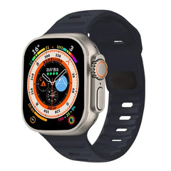 Showlu Fashion Store 0 China / Midnight / 42mm 44mm 45mm 49mm Silicone Strap For Apple Watch ultra Band 44mm 49mm 45mm 42mm 40mm 41mm 38mm sport correa bracelet iwatch Series 7 6 3 4 5 se 8