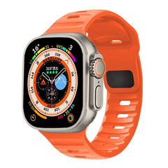 Showlu Fashion Store 0 China / Orange / 42mm 44mm 45mm 49mm Silicone Strap For Apple Watch ultra Band 44mm 49mm 45mm 42mm 40mm 41mm 38mm sport correa bracelet iwatch Series 7 6 3 4 5 se 8