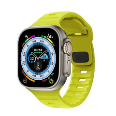 Showlu Fashion Store 0 China / Fluorescent Yellow / 42mm 44mm 45mm 49mm Silicone Strap For Apple Watch ultra Band 44mm 49mm 45mm 42mm 40mm 41mm 38mm sport correa bracelet iwatch Series 7 6 3 4 5 se 8