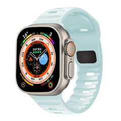 Showlu Fashion Store 0 China / Seafoam / 42mm 44mm 45mm 49mm Silicone Strap For Apple Watch ultra Band 44mm 49mm 45mm 42mm 40mm 41mm 38mm sport correa bracelet iwatch Series 7 6 3 4 5 se 8