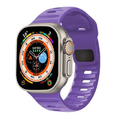 Showlu Fashion Store 0 China / Purple / 42mm 44mm 45mm 49mm Silicone Strap For Apple Watch ultra Band 44mm 49mm 45mm 42mm 40mm 41mm 38mm sport correa bracelet iwatch Series 7 6 3 4 5 se 8