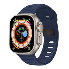 Showlu Fashion Store 0 China / Midnight Blue / 42mm 44mm 45mm 49mm Silicone Strap For Apple Watch ultra Band 44mm 49mm 45mm 42mm 40mm 41mm 38mm sport correa bracelet iwatch Series 7 6 3 4 5 se 8