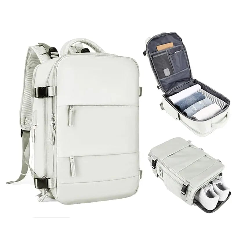 Showlu Fashion Store 0 White / Small Stylish TSA-Approved Travel Backpack for Women