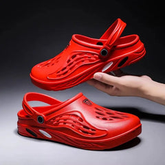 Summer Men Sandals Light EVA Men's Casual Shoes Hole Shoes Clogs Lovers Home Garden Outdoor Male Beach Flat Slippers Big Size 49 - SHOWLU FASHION STORE