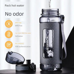 Tritan Large Capacity Sports Cup Men's Fitness High Temperature Resistant Plastic Cup Female Students Summer Anti - Fall Water Pot - SHOWLU FASHION STORE