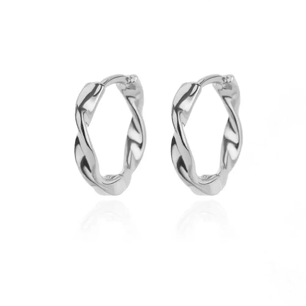  Showlu Fashion Store 0 E3120P-3 / China U-Shaped Square Hoop Earrings for Women Luxury Stainless Steel Circle Earring 2023 Trending Wedding Aesthetic Jewelry aretes