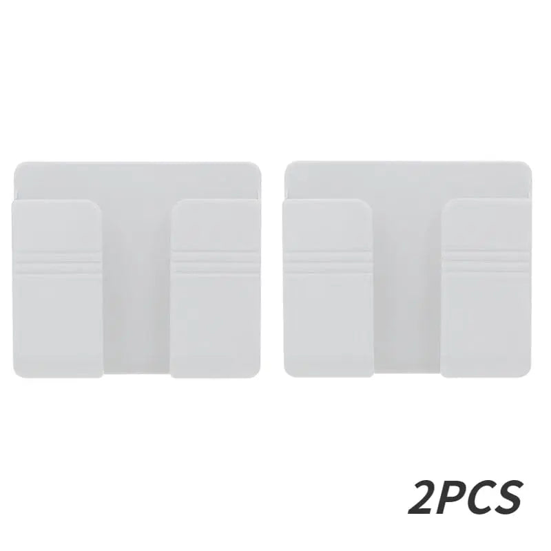 Showlu Fashion Store 0 white-2PCS Wall-Mounted Mobile Phone Holder