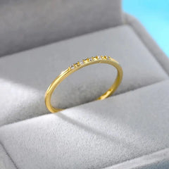 Showlu Store Nation 0 Size 7 4 / China Zircon Engagement Wedding Rings For Women Gold Color Stainless Steel Ring Female 2023 Finger Jewelry Birthday Gift Free Shipping