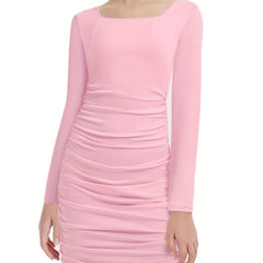 Girls Ruched Bodycon Dress Double Lined Teen Tween Tight Short School Dance Homecoming Graduation Party Formal