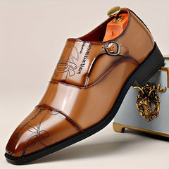 Fashionable Large Size Men'S Casual Shoes with Buckle Design, Beautiful And Elegant, Unique Pattern, Can Be Worn in All Seasons SHOWLU FASHION STORE