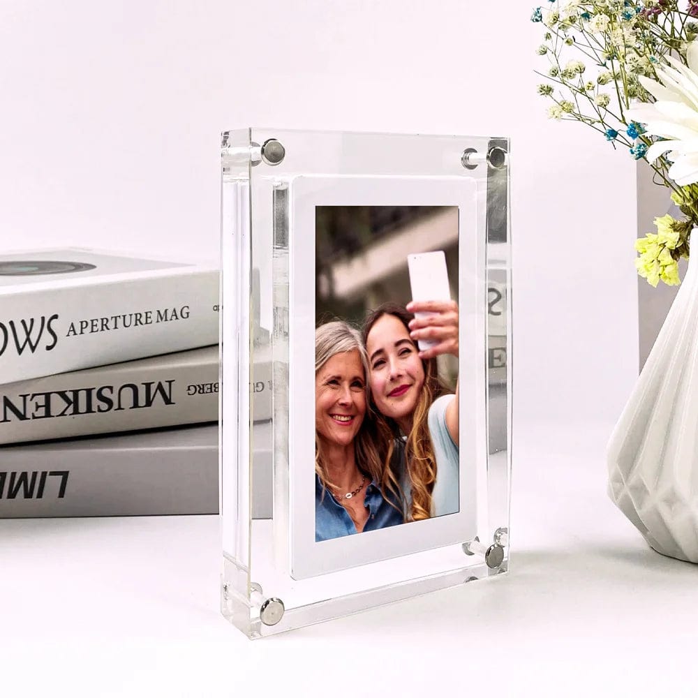 Acrylic Digital Photo Frame 5/7 Inch 1000mAh Vertical Display IPS Screen 2G Memory Battery Porta Retrato Digital - SHOWLU FASHION STORE