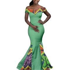 African Couple Matching Clothes for Wedding Women Slim Mermaid Dress Bazin Riche Men Irregular Jacket Pant Sets with Hat Y23C011 - SHOWLU FASHION STORE