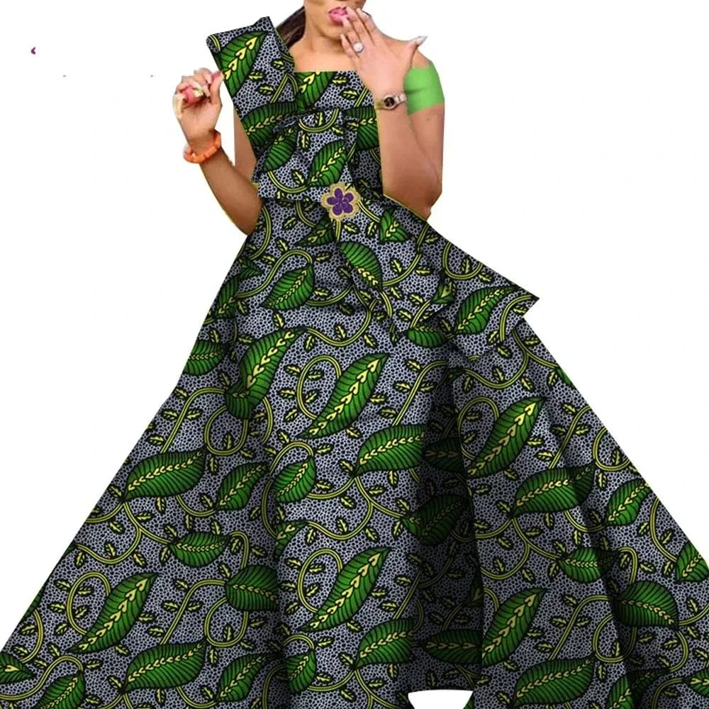 African Dresses for Women Danshiki Traditional Skirt Fashion 100% Cotton Newest Design Dresses for Wedding WY4630 - SHOWLU FASHION STORE