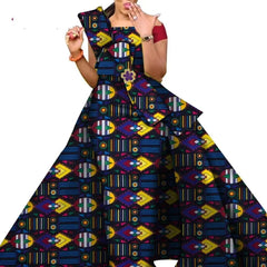 African Dresses for Women Danshiki Traditional Skirt Fashion 100% Cotton Newest Design Dresses for Wedding WY4630 - SHOWLU FASHION STORE