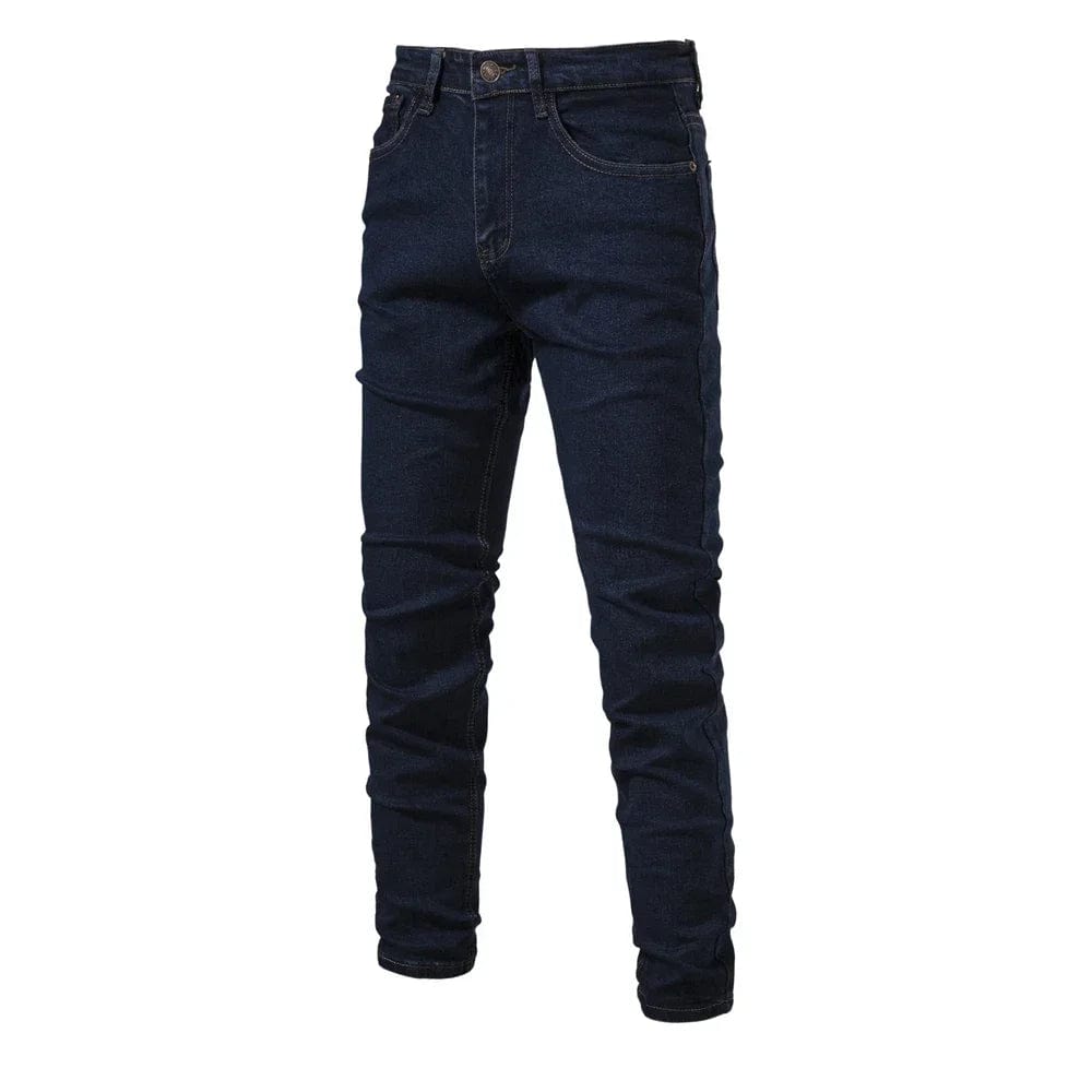 AIOPESON 2023 Autumn Denim Jeans Pants Men Slim Fit Straight Jeans for Men Quality Cotton Business Casual Wear Mens Denim Pants - SHOWLU FASHION STORE