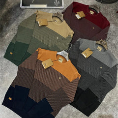 AIOPESON Brand Cotton Sweater Men Fashion Casual O - Neck Spliced Pullovers Knitted Sweater Male New Winter Warm Mens Sweaters - SHOWLU FASHION STORE