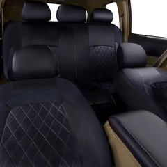 All Season Quited PU Leather Car Seat Cover Full Surrounded Seat Protector Waterproof Universal Fit Sedan Suv Pick - up Truck Seat - SHOWLU FASHION STORE