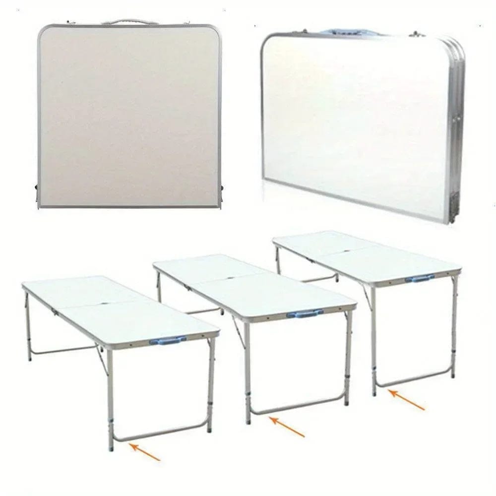 Aluminum Folding Table 4 ft Portable Indoor Outdoor Picnic Party Camping Tables - SHOWLU FASHION STORE