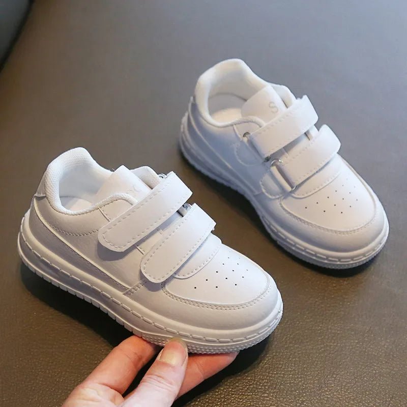 Autumn Kids White Sneakers Leisure Soft Bottom Fashion Boys Girls Sport Shoes All - match Children Trainers Non - slip Running Shoes - SHOWLU FASHION STORE