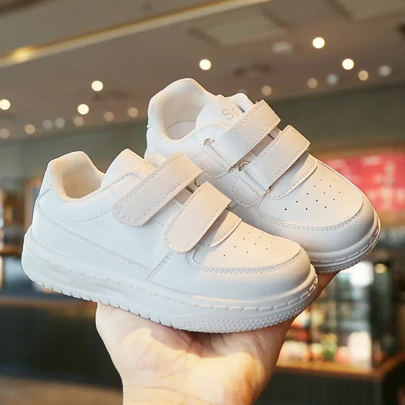 Autumn Kids White Sneakers Leisure Soft Bottom Fashion Boys Girls Sport Shoes All - match Children Trainers Non - slip Running Shoes - SHOWLU FASHION STORE