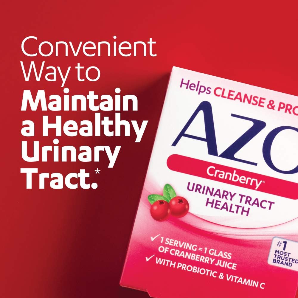 AZO Cranberry Supplement, Made with Concentrated Whole Fruit Cranberry Powder to Help Cleanse and Protect the Urinary Tract*, Sugar Free Cranberry Pills, Non - GMO, 100 Softgels - SHOWLU FASHION STORE