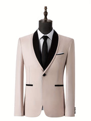 Men's 3pcs Suit Shawl Lapel Formal Wedding Party Events Vintage Western Suit Casual Business Workwear Suit 34S 36S 38S 40R 42R 11.62gal 12.15gal