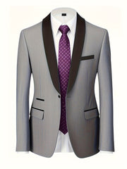 Men's Premium Three-Piece Suit Set, Includes Oversized Jacket, Pants, and Vest, Suitable for Formal Occasions, Weddings, Work Attire, Holiday Gifts