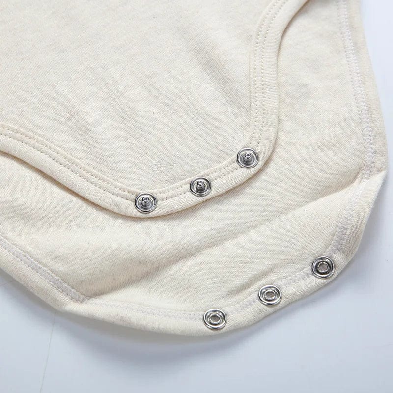 Baby clothes 100% cotton bodysuit 0 - 3Y autumn winter fashion one piece newborn outfit boy long sleeve polo collar jumpsuit white - SHOWLU FASHION STORE