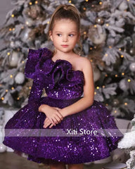 Baby Lush Birthday Party Dress For Girls Elegant Sequin Evening Dresses For Teenage Girls Party Frock For Wedding Kids vestido - SHOWLU FASHION STORE