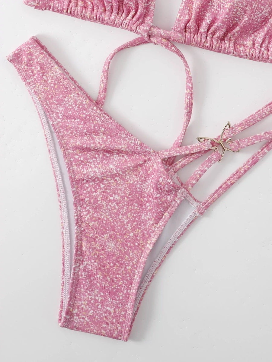 Backless Triangle Shoelace Bikini - SHOWLU FASHION STORE
