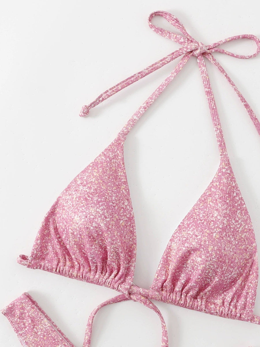 Backless Triangle Shoelace Bikini - SHOWLU FASHION STORE
