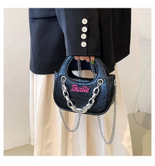 Bag for Women New New Autumn and Winter Satchel Chain Messenger Bag Fancy Texture Sweet Cool Sexy Small Black Square Bag - SHOWLU FASHION STORE