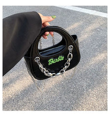 Bag for Women New New Autumn and Winter Satchel Chain Messenger Bag Fancy Texture Sweet Cool Sexy Small Black Square Bag - SHOWLU FASHION STORE