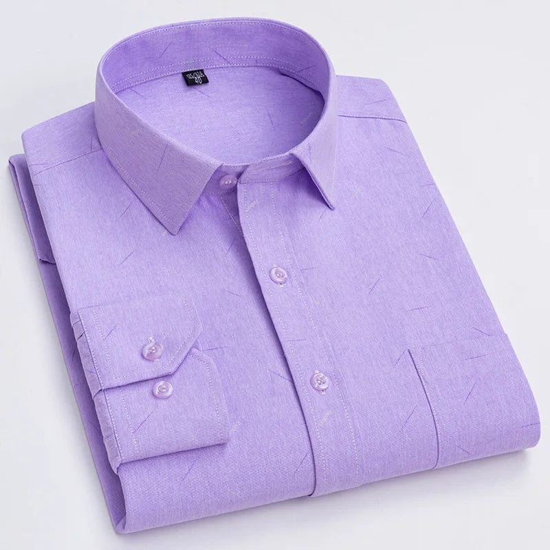 BAMBOOPLE Men's Long Sleeve Casual Shirts Fashion Print Standard Fit Button Soft Shirts For Man Office Business New AEchoice - SHOWLU FASHION STORE