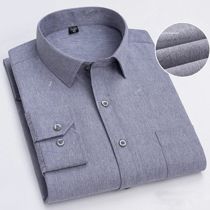 BAMBOOPLE Men's Long Sleeve Casual Shirts Fashion Print Standard Fit Button Soft Shirts For Man Office Business New AEchoice - SHOWLU FASHION STORE