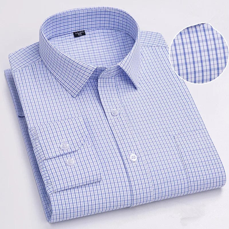 BAMBOOPLE Men's Long Sleeve Casual Shirts Fashion Print Standard Fit Button Soft Shirts For Man Office Business New AEchoice - SHOWLU FASHION STORE