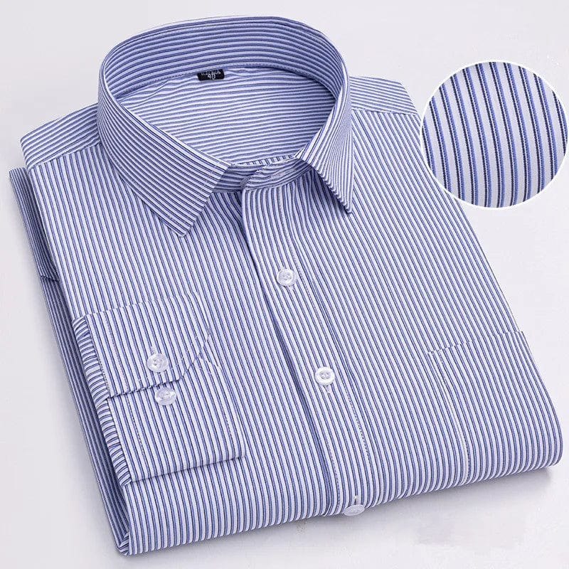BAMBOOPLE Men's Long Sleeve Casual Shirts Fashion Print Standard Fit Button Soft Shirts For Man Office Business New AEchoice - SHOWLU FASHION STORE