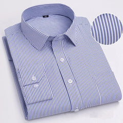 BAMBOOPLE Men's Long Sleeve Casual Shirts Fashion Print Standard Fit Button Soft Shirts For Man Office Business New AEchoice - SHOWLU FASHION STORE